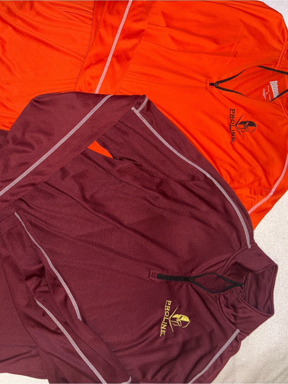 Men's 2-Pack ProLine Quarter-Zip Sweater - Burgundy and Orange
